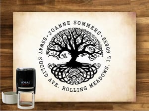 Image of Tree of Life Return Address Stamp - Custom - SELF INKING - DD-007