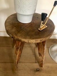 Image 2 of Tabouret rond bois 