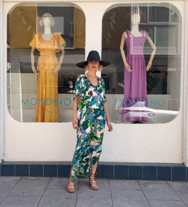 FLORAL RUFFLES KAFTAN