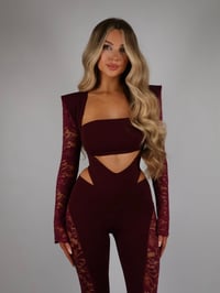 Image 2 of Dakota in deep burgundy (plumb)