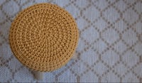 Image 3 of Crochet Foot Stool | Mustard 