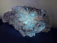 Image 3 of Large Quartz & UV Clacite Cluster | China #2912