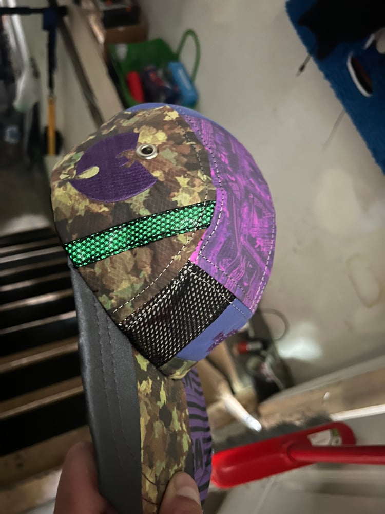 Purple Tape Mirror Reflect Glow 5-Panel Upcycle 