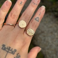 Image 2 of 9ct gold moon face ring