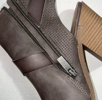 Image 3 of DV DOLCE VITA taupe faux leather peep toe sandals 