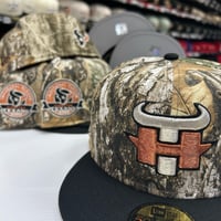 Image 1 of New Era 59Fifty Real Tree Copper Metallic