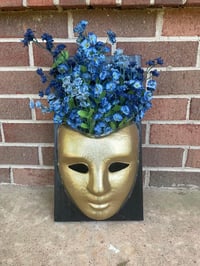 Image 1 of Blue Flower Mask