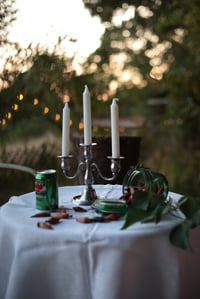 Image 5 of Kerzenständer, dreiflammig, Zinn, portugiesisch