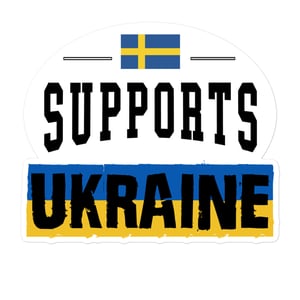 Image of Sweden supports Ukraine stickers