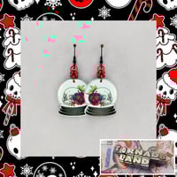 Poison Apple Snow Globe Earrings