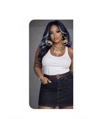 Image 1 of New Sz 12 Chaps Dark Denim Skirt # 19*15