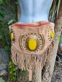 Image 2 of Dolly Bumbag suede fringe tassles Tan