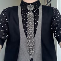 Image 1 of Hematite and Dragonscale Tie