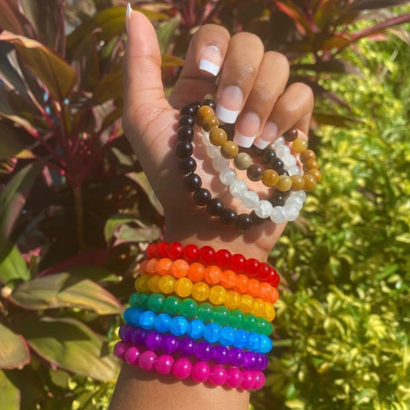 BEADazzled Rainbow Beaded Bracelet by Jaimie Nicole Jewelry