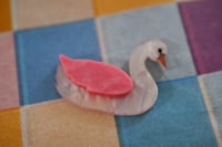 Image 6 of Light pink swan mini brooch