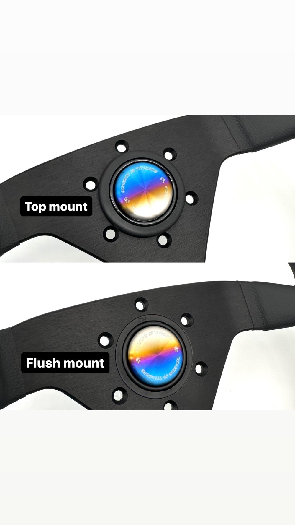 Titanium steering wheel horn button