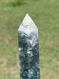 Image 10 of Moss Agate Generator With Druzy Pockets #2552