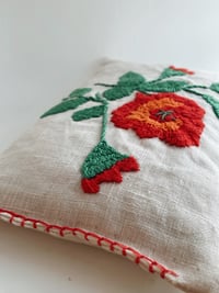 Image 1 of Vintage embroidered linen heatpack 