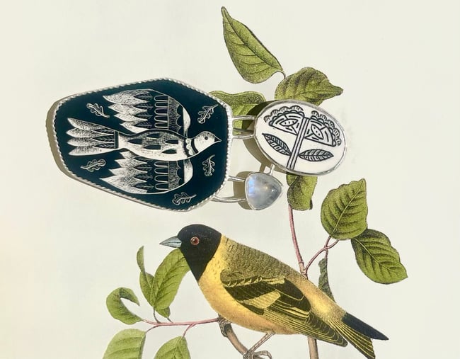 DOVE IN FLIGHT BROOCH