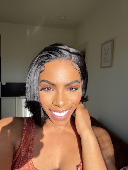 Image of 10 inch YAKI STRAIGHT c-part HD lace wig