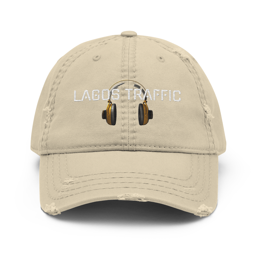 LAGOS TRAFFIC DISTRESSED HAT (AFROBEATS COUTURE COLLECTION)