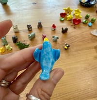 Image 4 of Joyful Blue Bird Ceramic Figurine - Free Shipping in Contiguous US