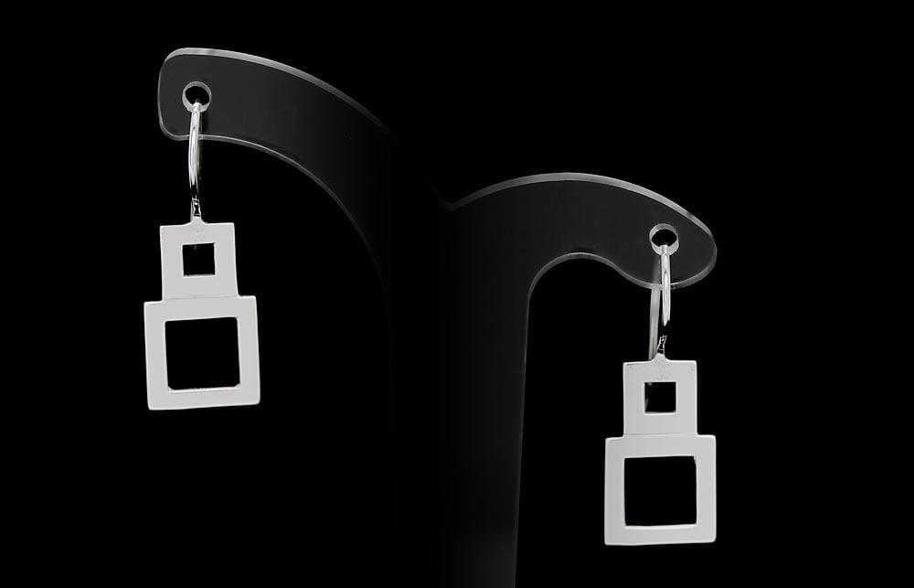 Image of Double Square Stack Earring