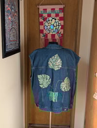Image 1 of Sequin oversized denim vests