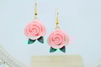Image 4 of Rosy Rose Earrings 
