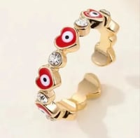 Image 3 of Evil Eye Open Ring