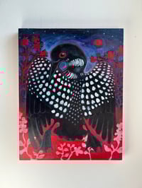 loon on fire original painting 