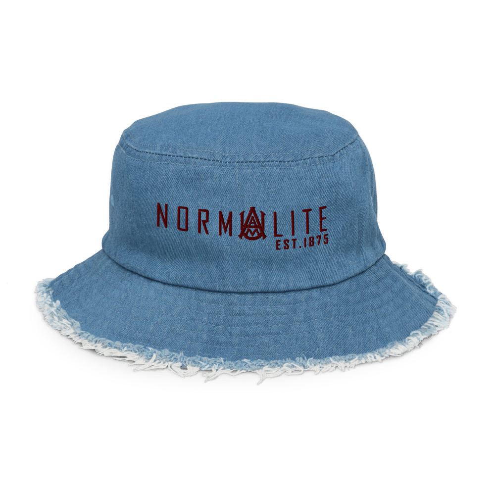 Image of AAMU Normalite Distressed Denim Bucket Hat