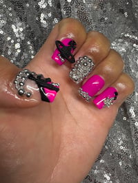 Image 11 of I’m  about that life short square gel press on Nails  