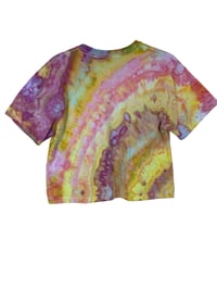 Image 5 of XS Crop Tee in Sunrise Agate Ice Dye