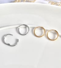 Image 4 of Hoop Huggie Earrings