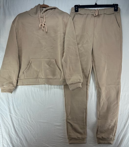 Image of Sweatshirt and Pants Tan Women’s Size Large