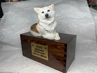 Image 10 of Custom Engraved Handpainted Siberian Husky Urn For Ashes Pet Portrait To Your Photos