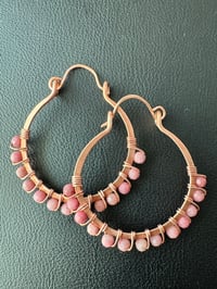 Image 1 of Rhodonite Swing Earrings