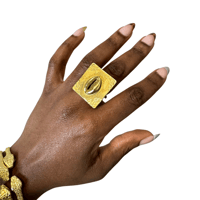 Image 1 of Prosperous Foundation // Brass Cowrie Ring