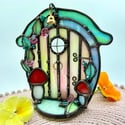 Pink Fairy Door Candle Holder 