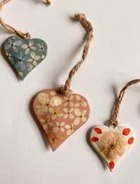 Image 1 of Multi-colored Heart Ornaments - Set Of 3