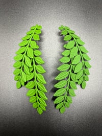Image 1 of Extra Large Leaf Earrings 