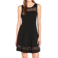 Image 1 of FRENCH CONNECTION black a-line stretchy dress