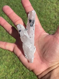 Image 10 of Mongolian Quartz with Calcite and Hematite Flowers #1799