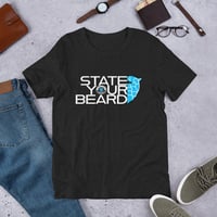 Image 2 of STATE YOUR BEARD Bella Canva t-shirt