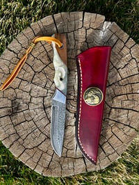 Image 2 of Ladder Damascus 9” knife 