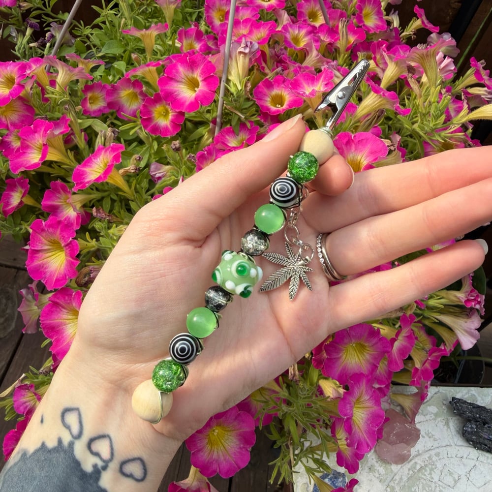 Image of green haze roach clip