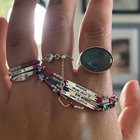 Image 1 of Custom bar bracelet with gemstones