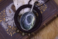 Image 2 of Brown hemp cord labradorite necklace