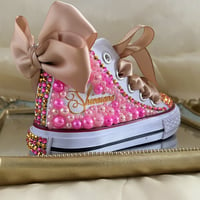 Image 8 of Barbie Toddler Girls Canvas Pearls Shoes 